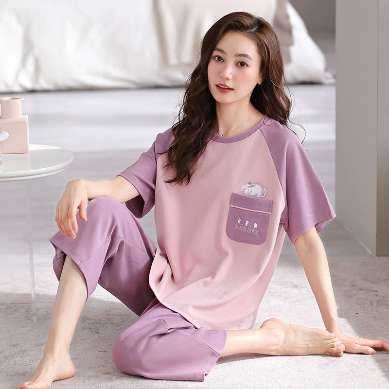 Women’s Plus Size Artistic Style Pajama Set