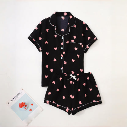 Women’s Printed Short Sleeve Pajama Set