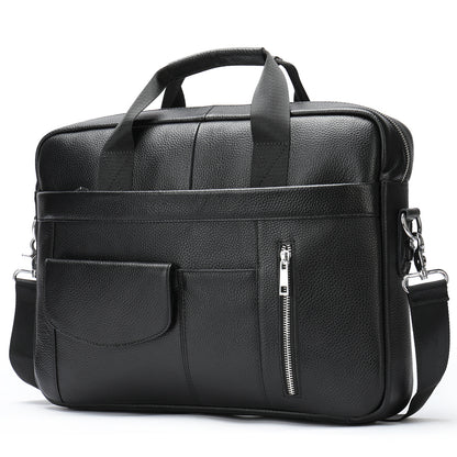 Men’s Genuine Leather Business Briefcase (14-Inch)