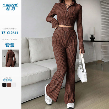Women’s Ribbed Long Sleeve Yoga Set