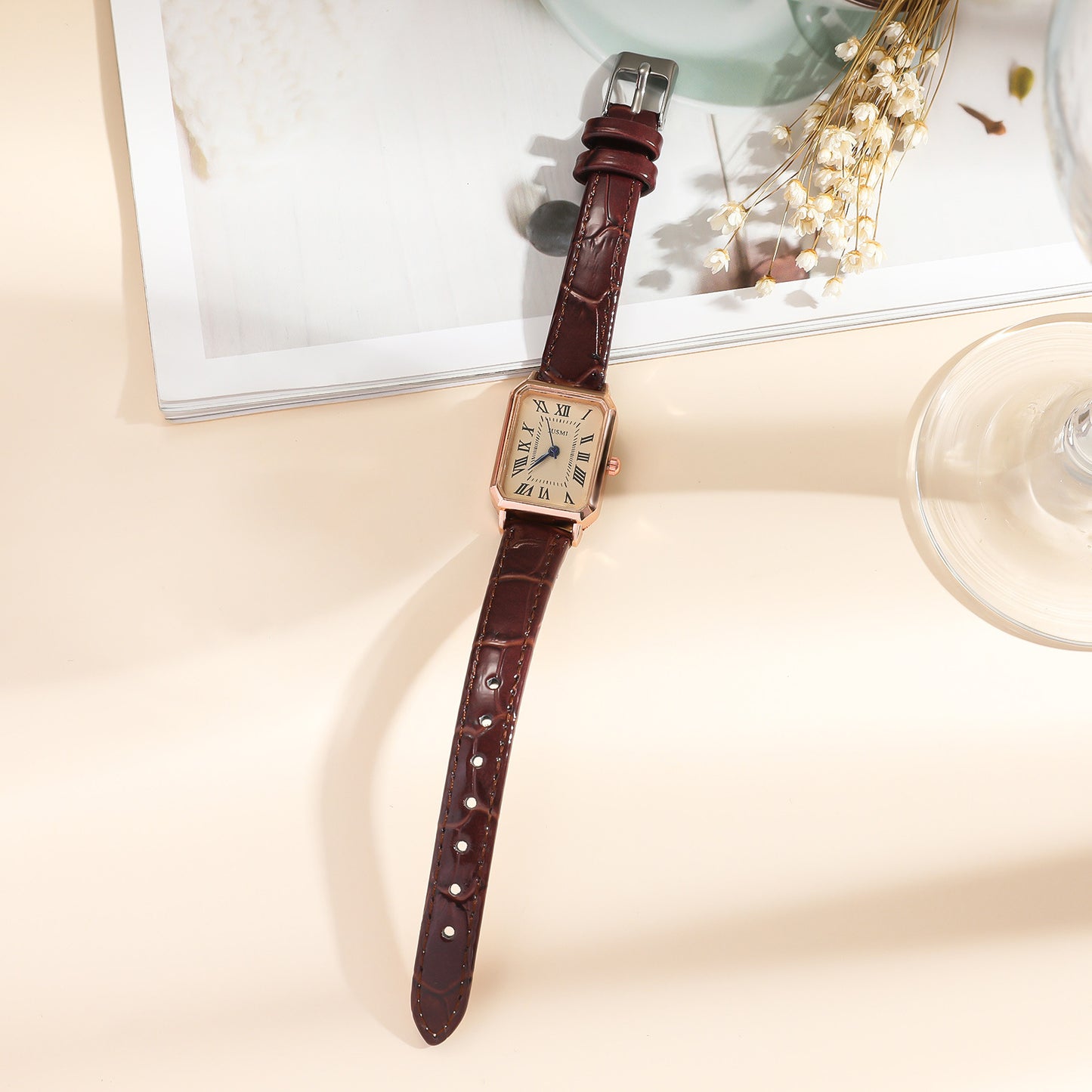 Women’s Roman Dial Square Quartz Watch