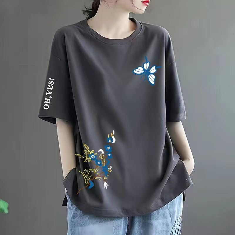 Women’s Printed Loose-Fit Short Sleeve T-Shirt