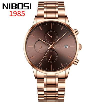 Nibosi Men’s Minimalist Waterproof Quartz Watch