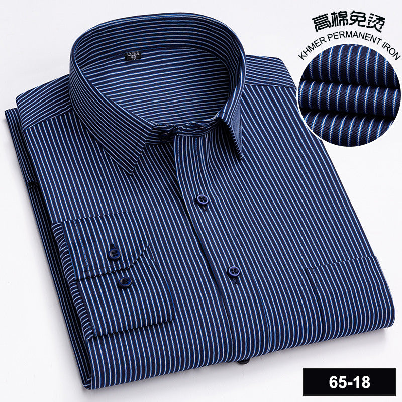 Men’s Cotton Plaid Long-Sleeve Casual Shirt
