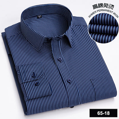Men’s Cotton Plaid Long-Sleeve Casual Shirt