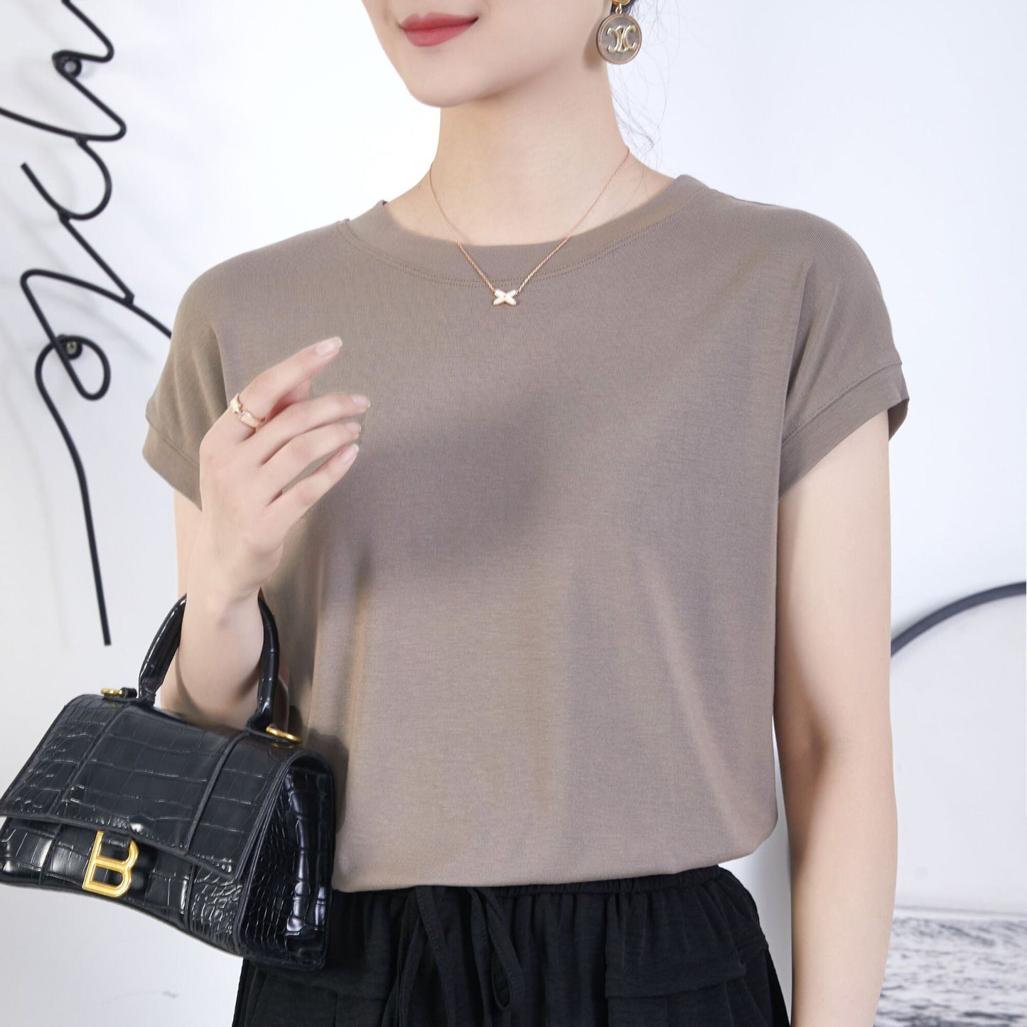 Women’s Bat Sleeve Casual T-Shirt