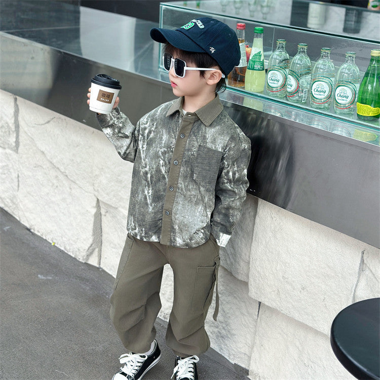 Boys’ Tie-Dye Shirt Outfit Set