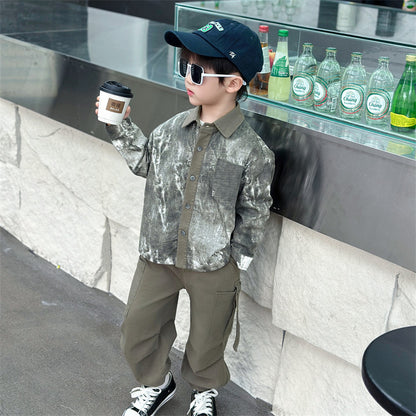 Boys’ Tie-Dye Shirt Outfit Set