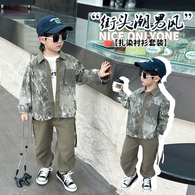Boys’ Tie-Dye Shirt Outfit Set
