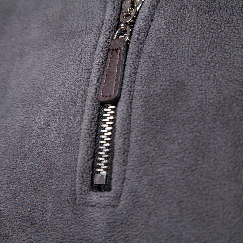 Men’s Half-Zip Fleece Stand Collar Sweatshirt