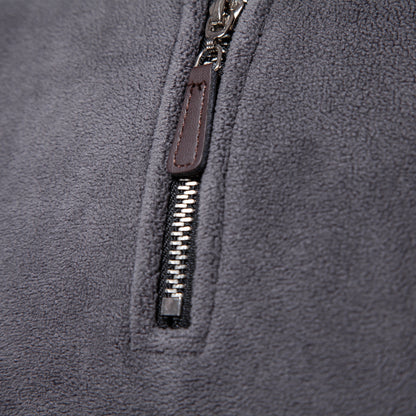 Men’s Half-Zip Fleece Stand Collar Sweatshirt