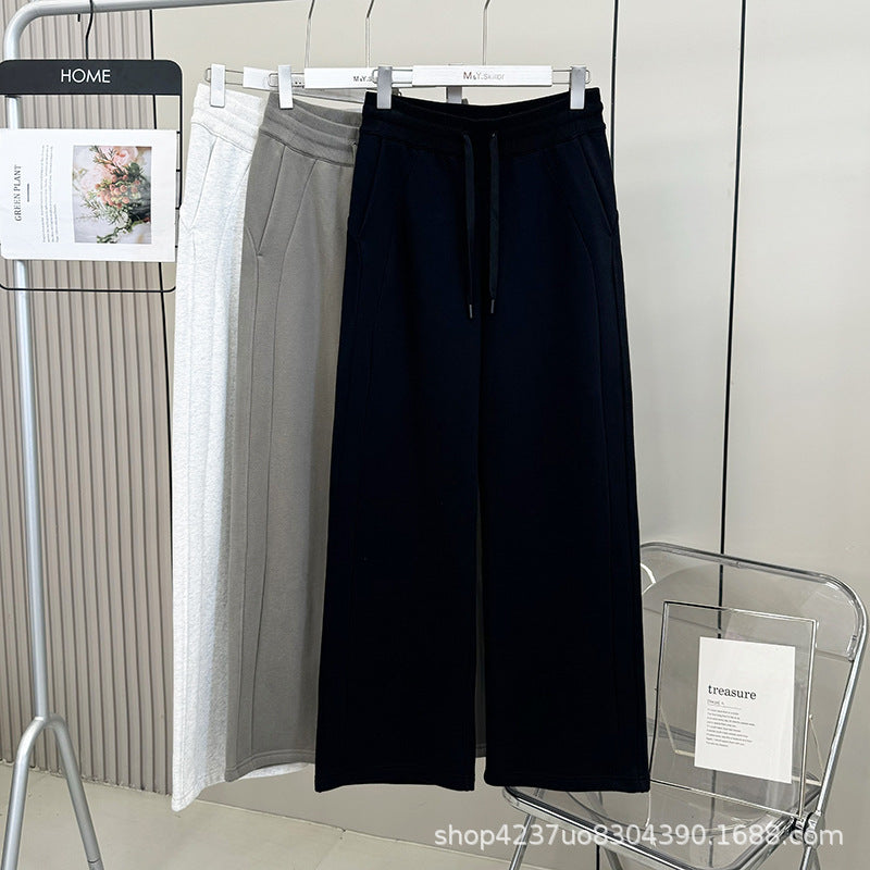 Women’s Fleece-Lined High-Waist Wide-Leg Sweatpants