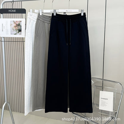 Women’s Fleece-Lined High-Waist Wide-Leg Sweatpants
