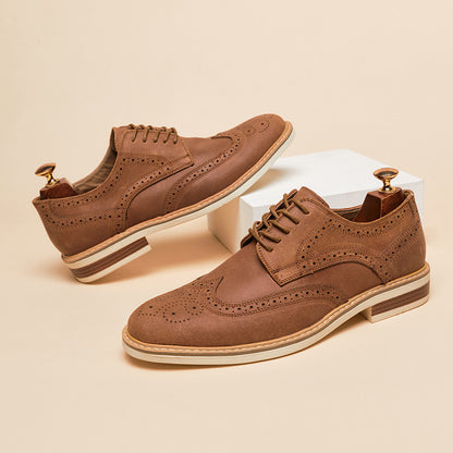 Men’s Genuine Leather Brogue Dress Shoes