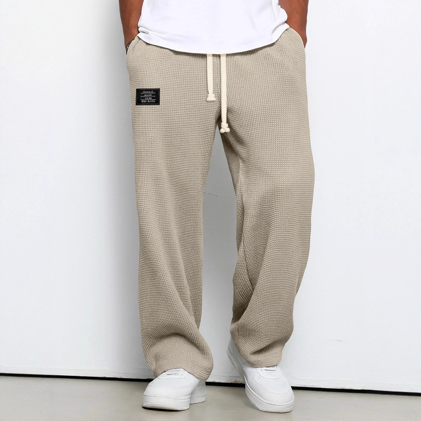 Men’s Loose-Fit Drape Straight-Leg Sweatpants