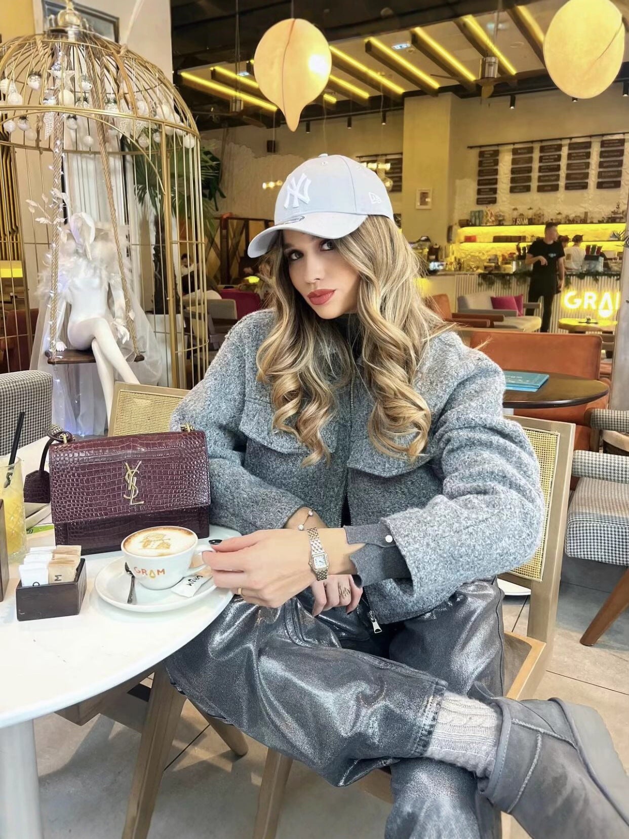 Women’s Woolen Lapel Pocket Jacket