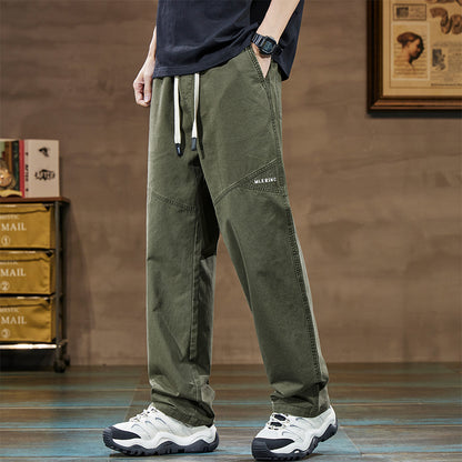 Men’s Cotton Wide-Leg Cargo Pants