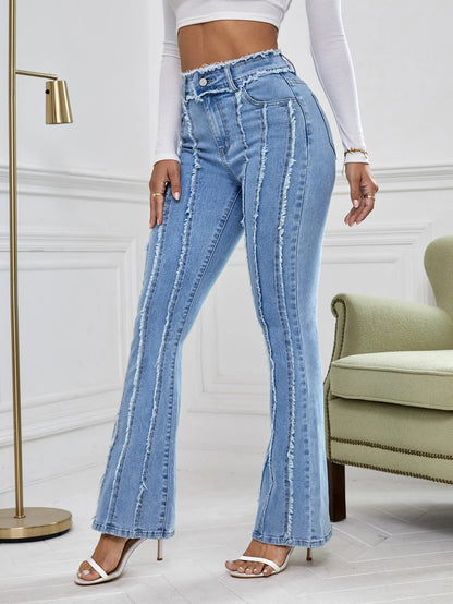Women’s High-Waist Stretch Flared Jeans