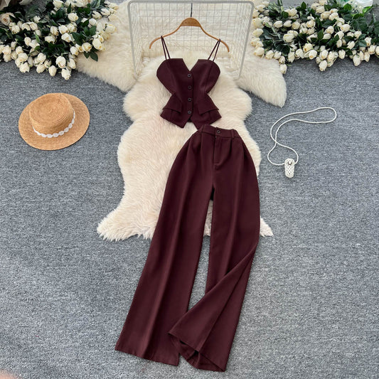 Women’s Camisole & Wide-Leg Trouser Suit Set