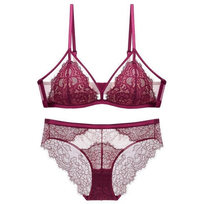 Women’s French Triangle Lace Bra Set