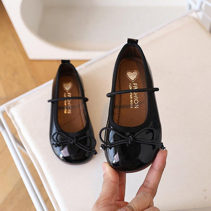 Girls’ Bow Princess Leather Shoes