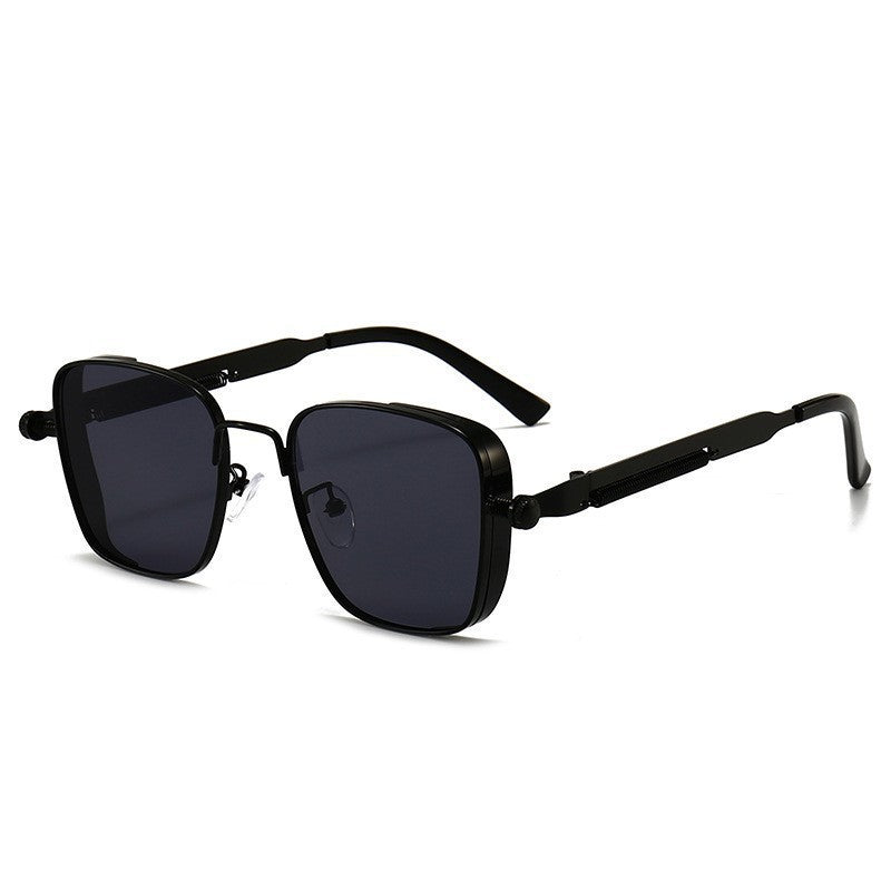 Men’s Square Steampunk Metal Sunglasses