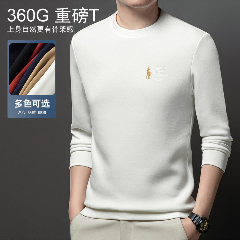 Men’s Embroidered Crew Neck Cotton Sweatshirt
