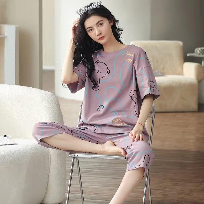 Women’s Plus Size Artistic Style Pajama Set