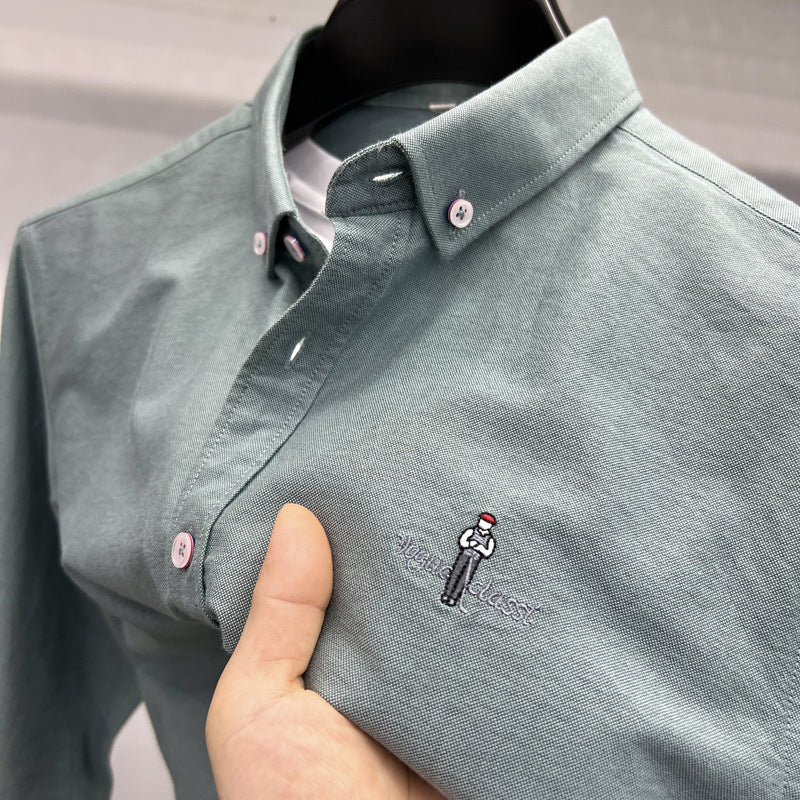 Men’s Premium Cotton Oxford Brushed Business Shirt