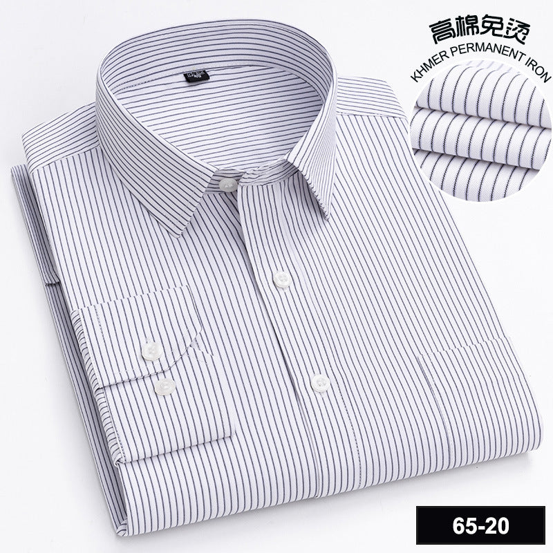 Men’s Cotton Plaid Long-Sleeve Casual Shirt