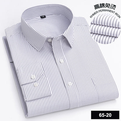 Men’s Cotton Plaid Long-Sleeve Casual Shirt