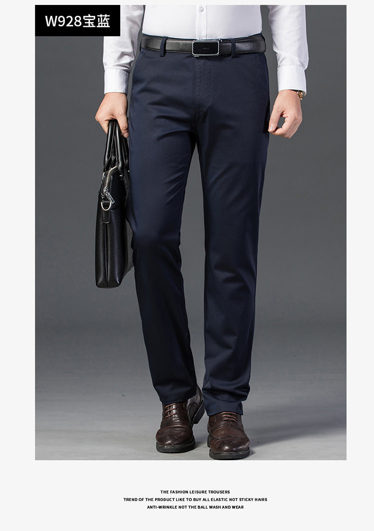 Men’s Slim Fit Business Casual Straight-Leg Pants