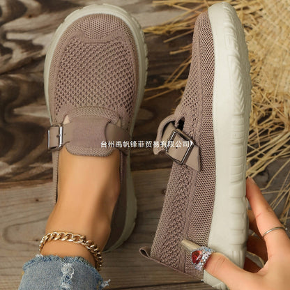 Women’s Plus Size Breathable Thick-Sole Loafers