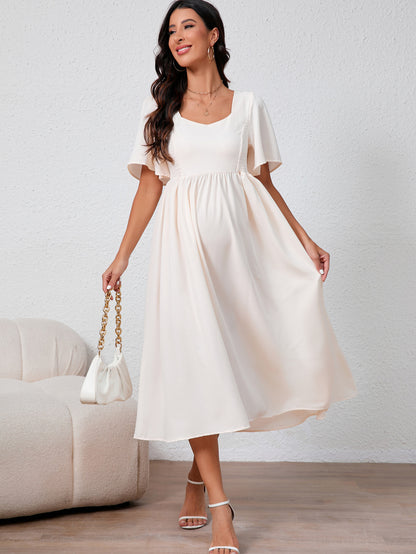 Women’s Square Neck Maternity Maxi Dress