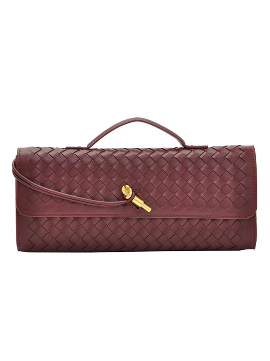 Women’s Woven Baguette Crossbody Bag