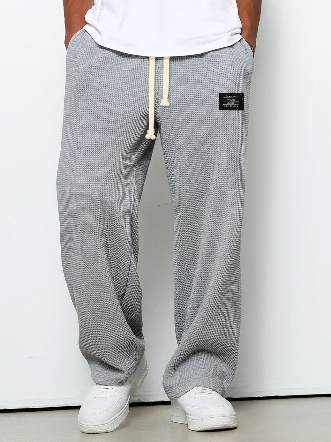 Men’s Loose-Fit Drape Straight-Leg Sweatpants