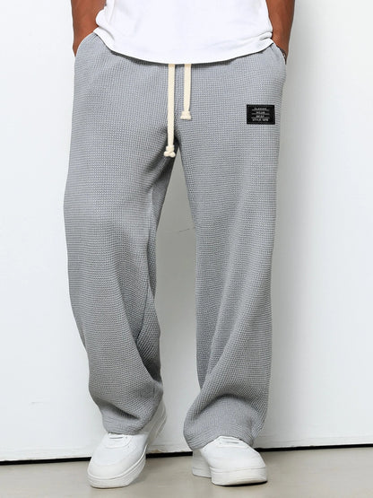 Men’s Loose-Fit Drape Straight-Leg Sweatpants