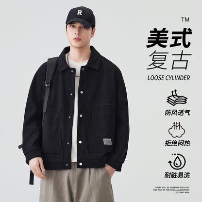 Men’s Vintage Loose-Fit Casual Jacket