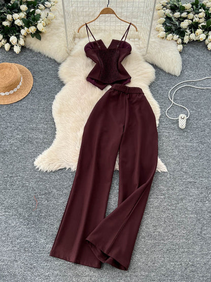 Women’s Camisole & Wide-Leg Trouser Suit Set