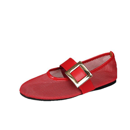 Women’s Breathable Mesh Mary Jane Flats