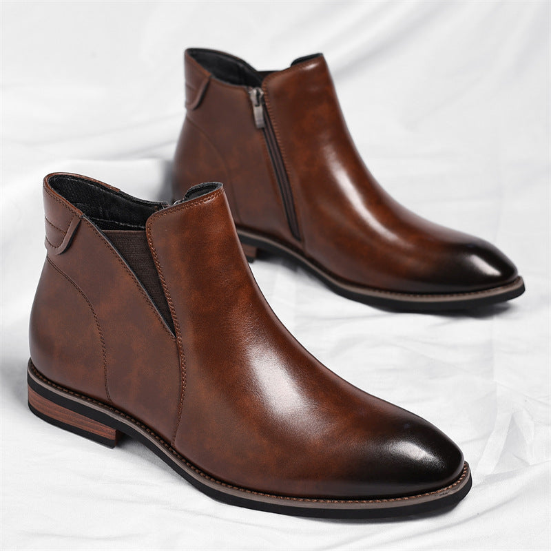 Men’s Fleece-Lined Chelsea Ankle Boots