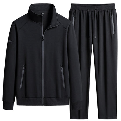 Men’s Stand Collar Cotton Sports Set
