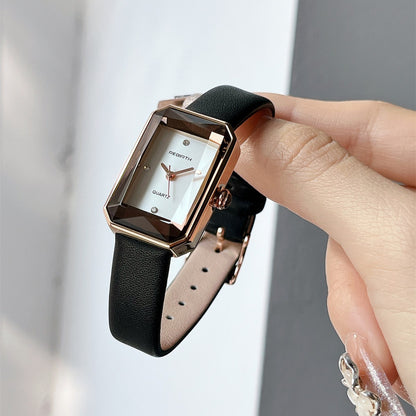 Women’s Rectangular Diamond-Studded Fashion Quartz Watch