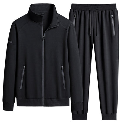 Men’s Stand Collar Cotton Sports Set