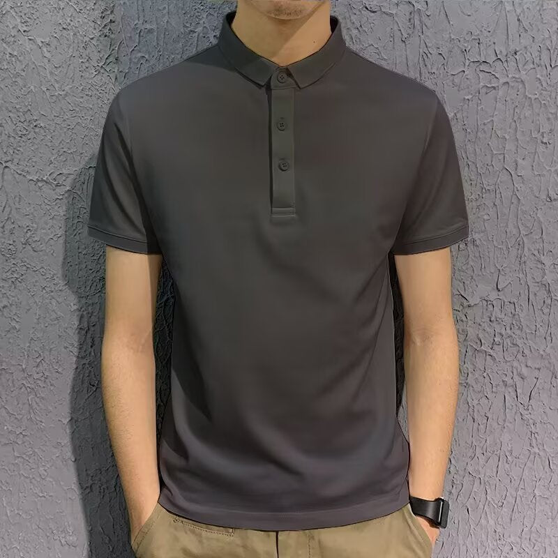 Men’s Solid Color Loose-Fit Short Sleeve T-Shirt