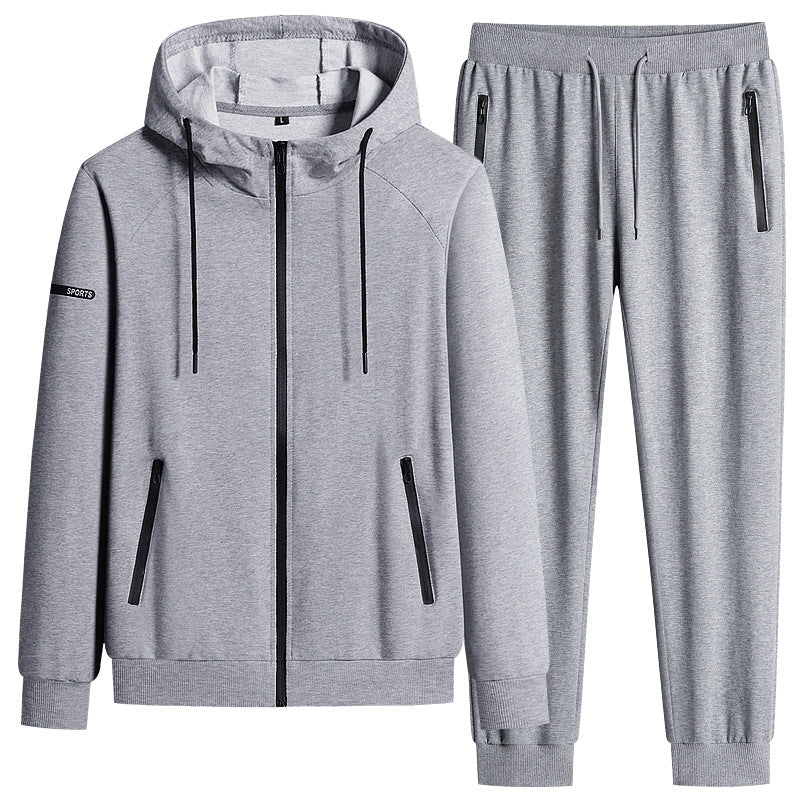 Men’s Stand Collar Cotton Sports Set