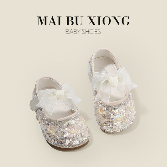 Baby Girls’ Sequin Princess Walking Shoes