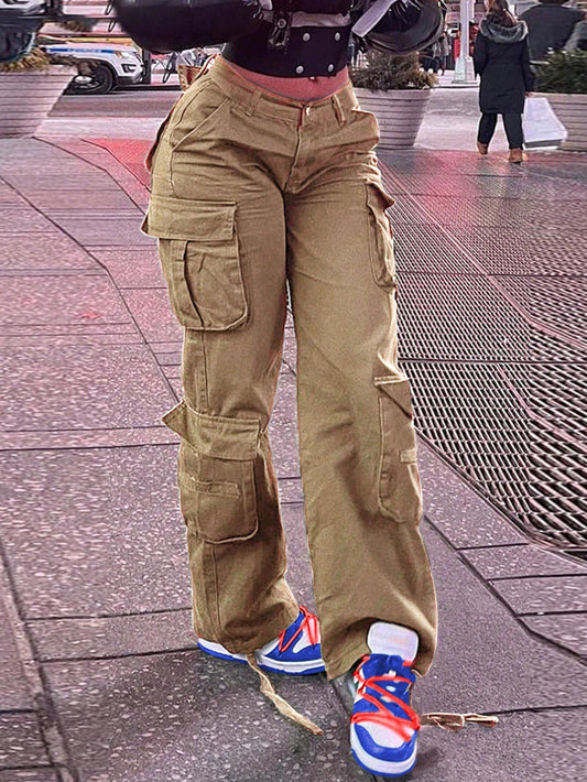 Women’s Retro Multi-Pocket Cargo Pants