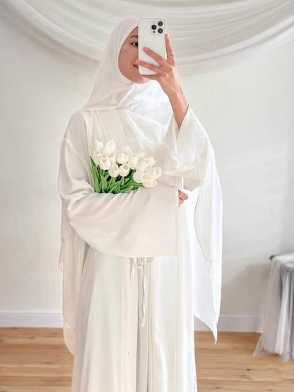 Women’s Satin Lace-Up Cardigan & Dress Set