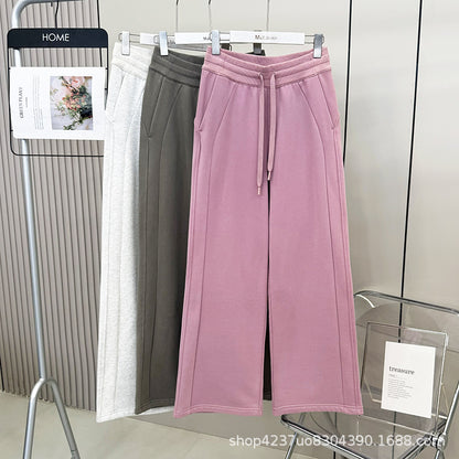 Women’s Fleece-Lined High-Waist Wide-Leg Sweatpants